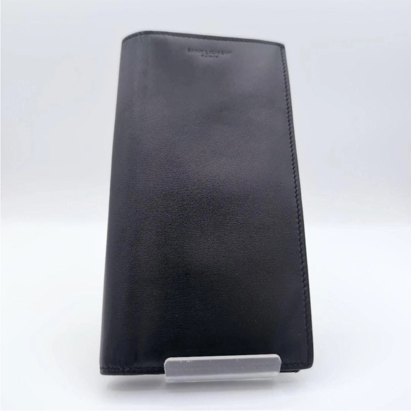 Saint Laurent Black Leather Long Wallet - Picture 2 of 12